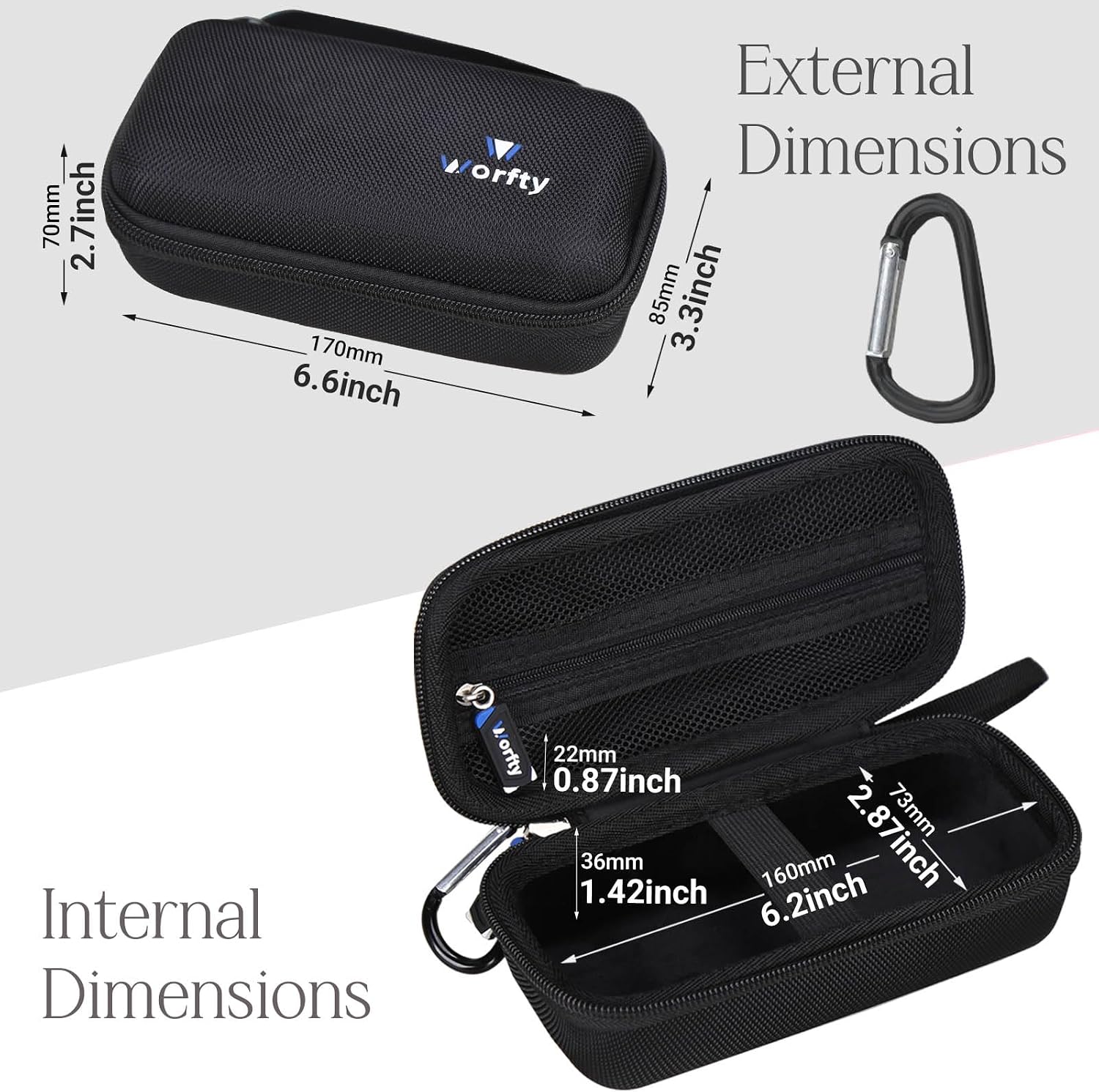 Case for PIFFA 50000mAh Portable Charger Power Bank - Travel Protective Carrying Storage Bag (Black)