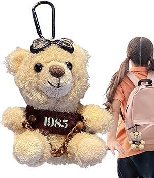 Amazon.co.jp: Gcerfby かわいいクマのキーホルダー | メガネをかけた