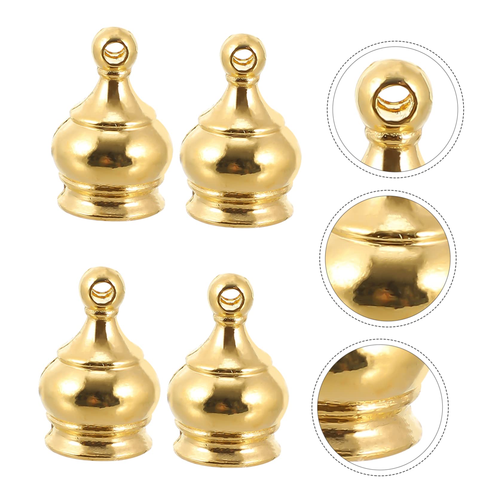 Mikikit Lot De 6 Embouts De Lampe En Bronze Antique Décoratifs Pour Abat-jour, Matériau D'installation Facile, Embouts De Lampe Rétro Pour Lampes De Bureau Et Lampadaires