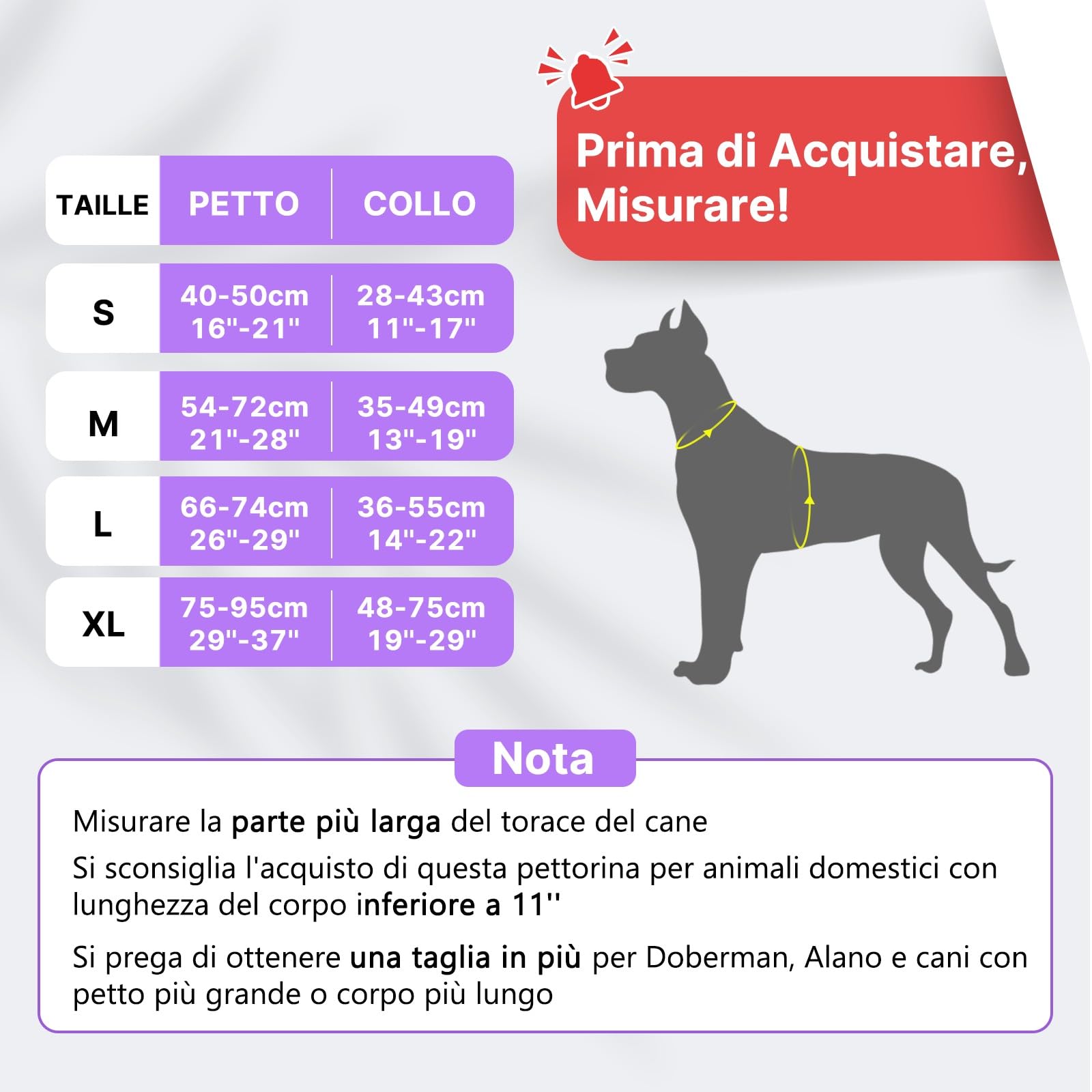 COMSLE Pettorina Cane Taglia Grande Media Piccola, Pettorina per Cani Anti Tiro Riflettente, Imbracatura Regolabile Cani con 2 Ganci in Metallo per Addestramento Corsa (Viola, L)