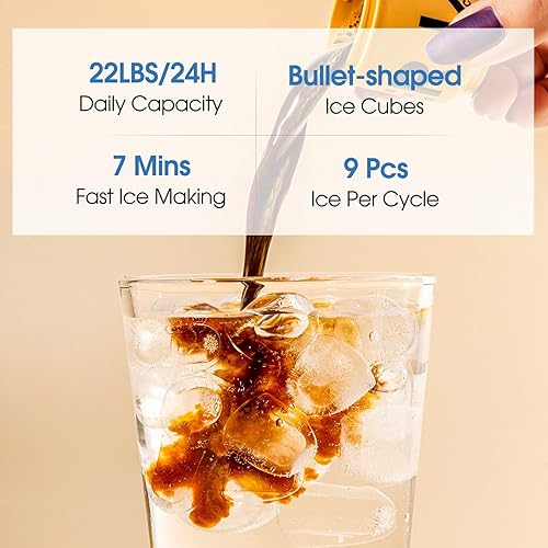 Miniatura 4 de 4-in-1 Water Dispenser with Bullet Ice Maker, Bottom Loading Hot & Cold Water Cooler for 5 Gallon Bottle - Includes Child Safety Lock & UV