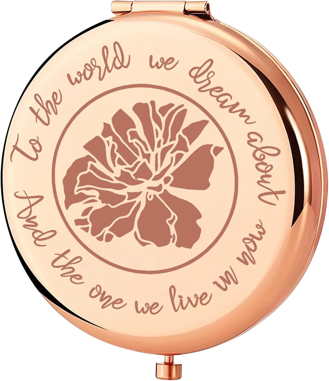 KEYCHIN Hadestown Musical Pocket Mirror Broadway Hadestown Fans Gifts Way Down Hadestown Compact Makeup Mirror (Hadestown-RG)