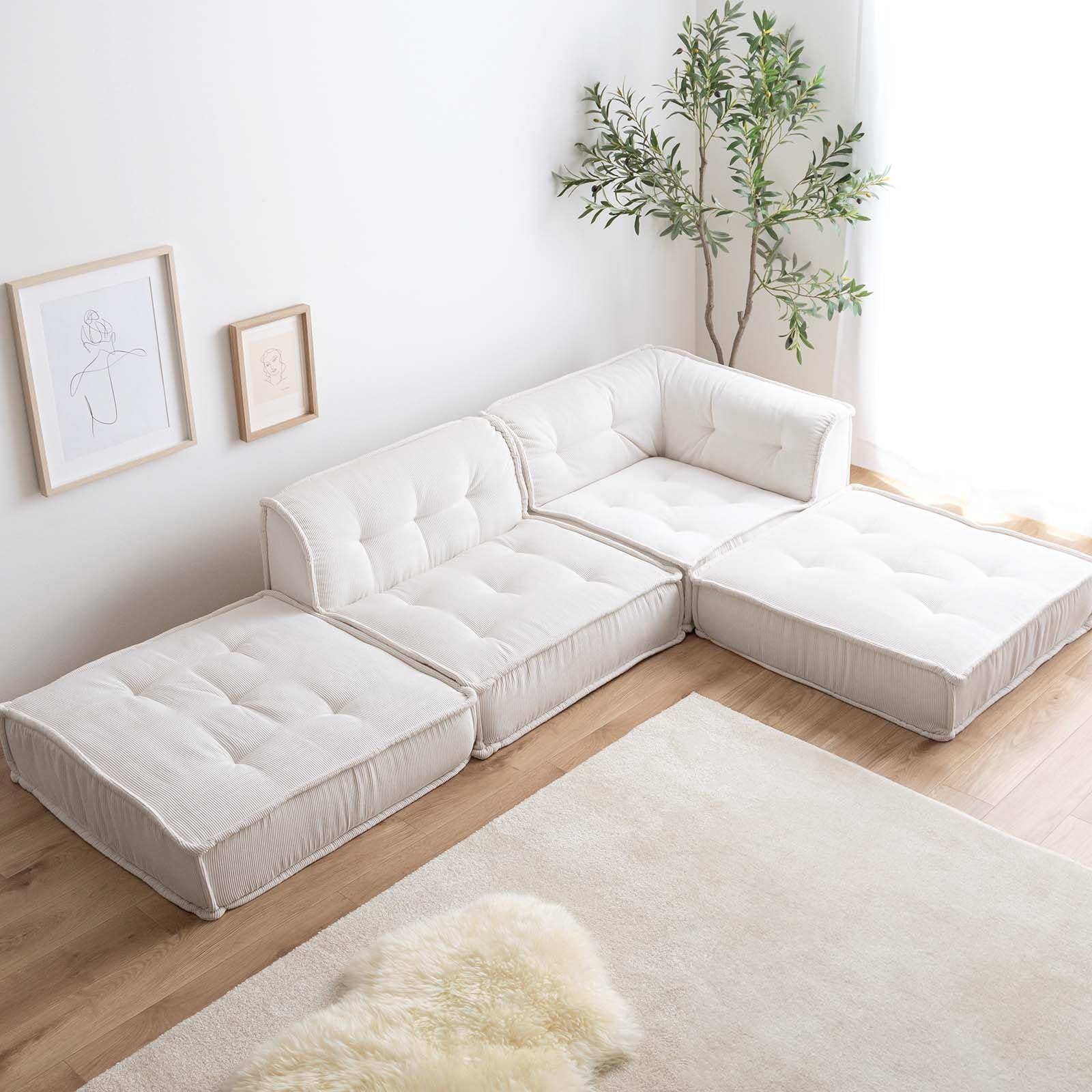 Amazon.co.jp: 家具350 Chouchou シュシュ ソファ 3人掛け フロア ロー