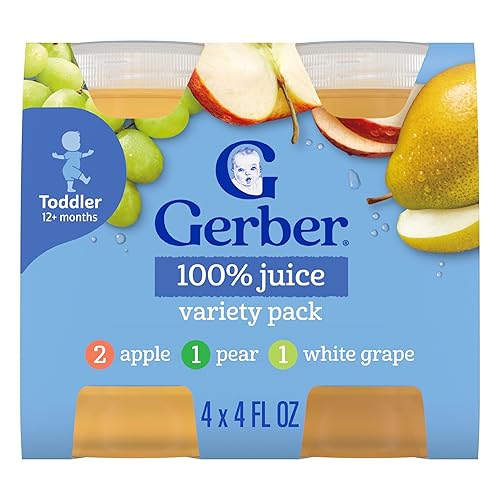 Gerber Juice - Paquete variado - 4 onzas líquidas paquete de 4