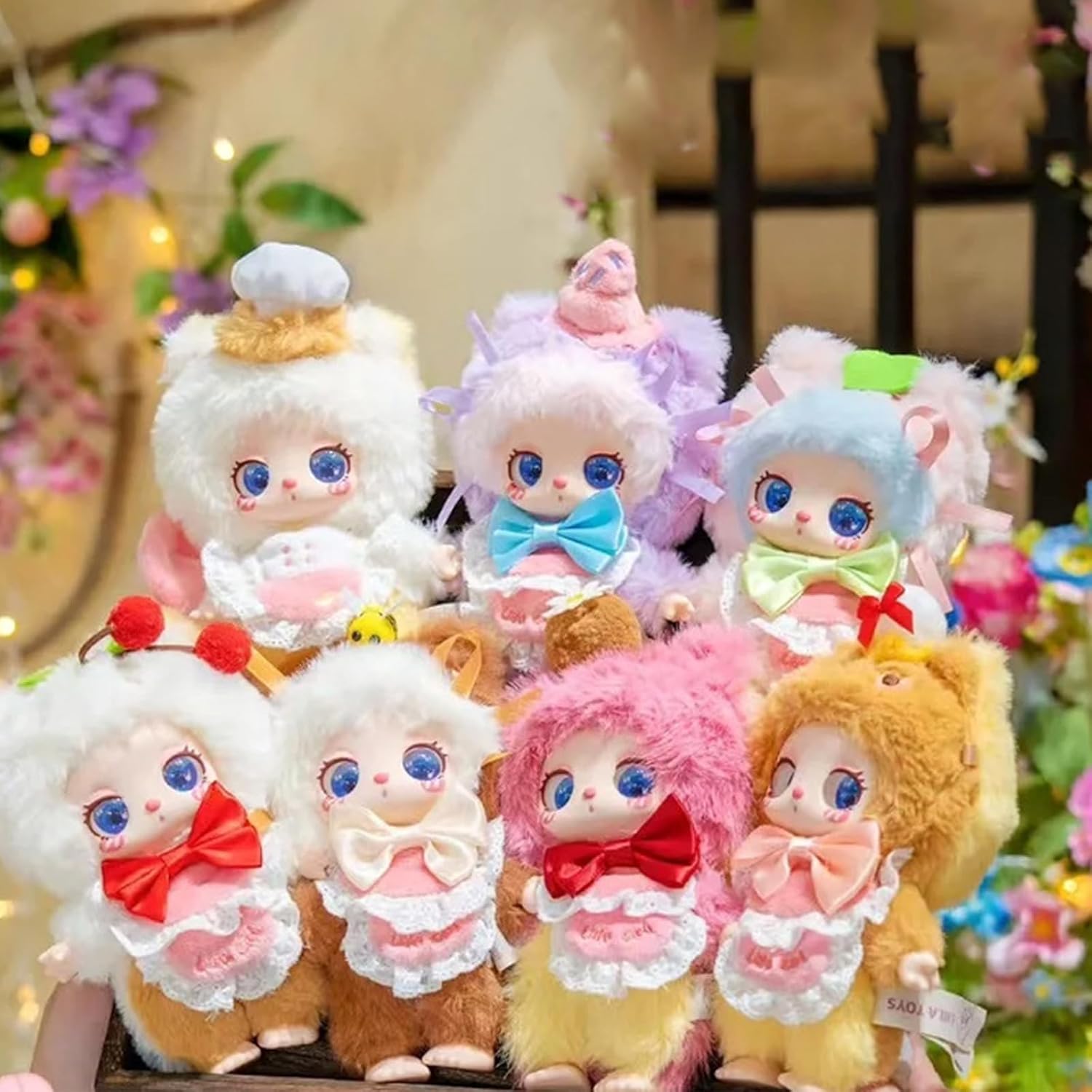 Liila V4 Liila's Chef Kitten Series Plush Doll Box, 8'' Cute Stuffed Animal Mystery Collectible Toy, Trendy Play Bag Pendant Birthday Gift, Random 1pc