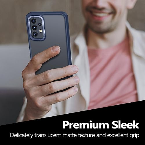 Miniatura 6 de Rayboen Funda para Samsung Galaxy A32 5G, translúcida esmerilada con parte trasera de silicona con borde de piel, antihuellas, antiarañazos, funda