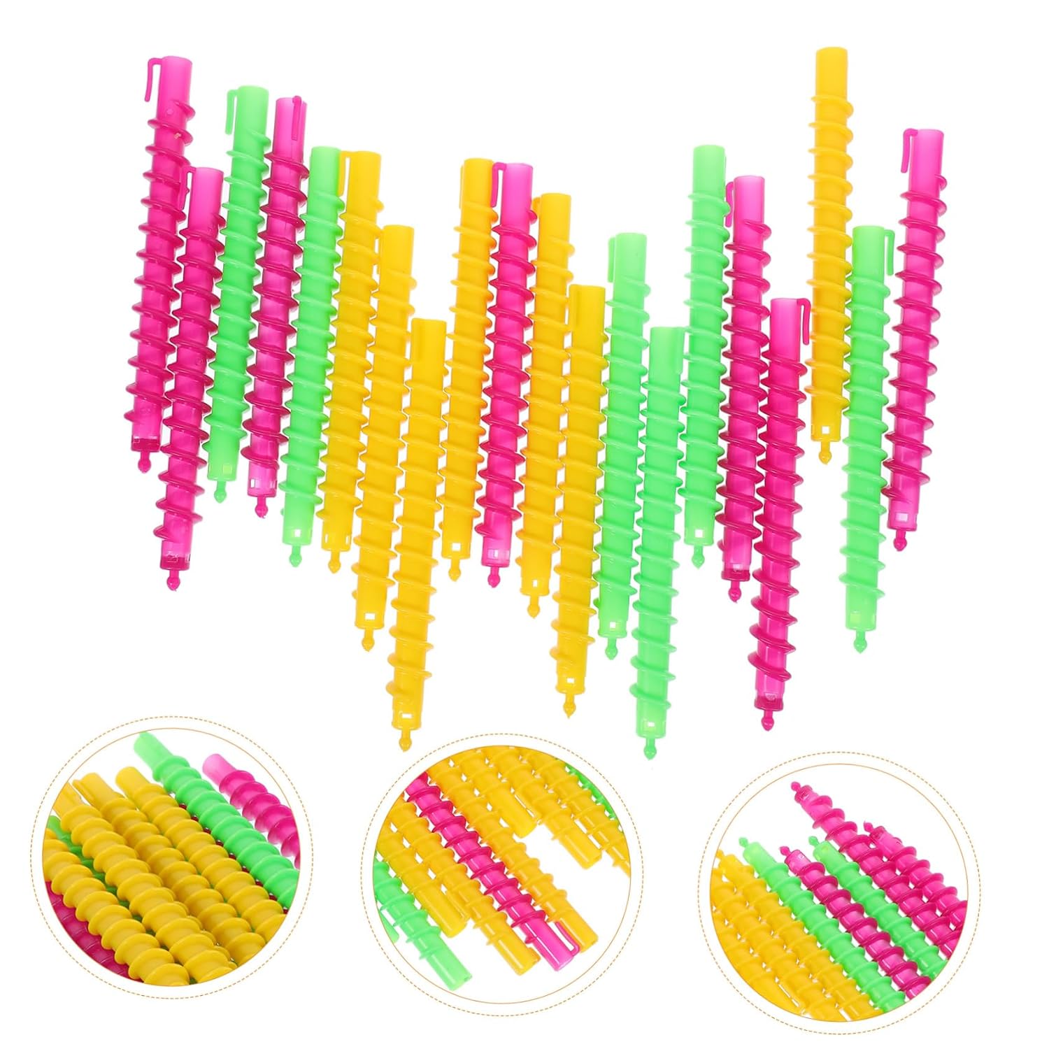 100Pcs Spiral Perm Rods for Long Hair Durable Curling Rods for DIY Hairstyles for Home and Salon Use Effortless Curls Hold for All Hair Types
