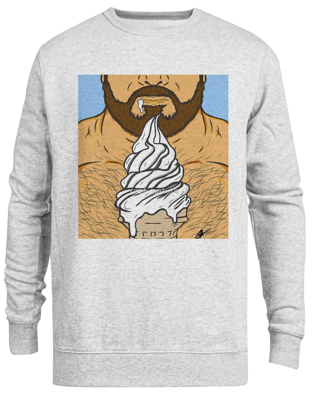 Pull ras du cou gris Crème Papa la solution confort anti-froid - 3