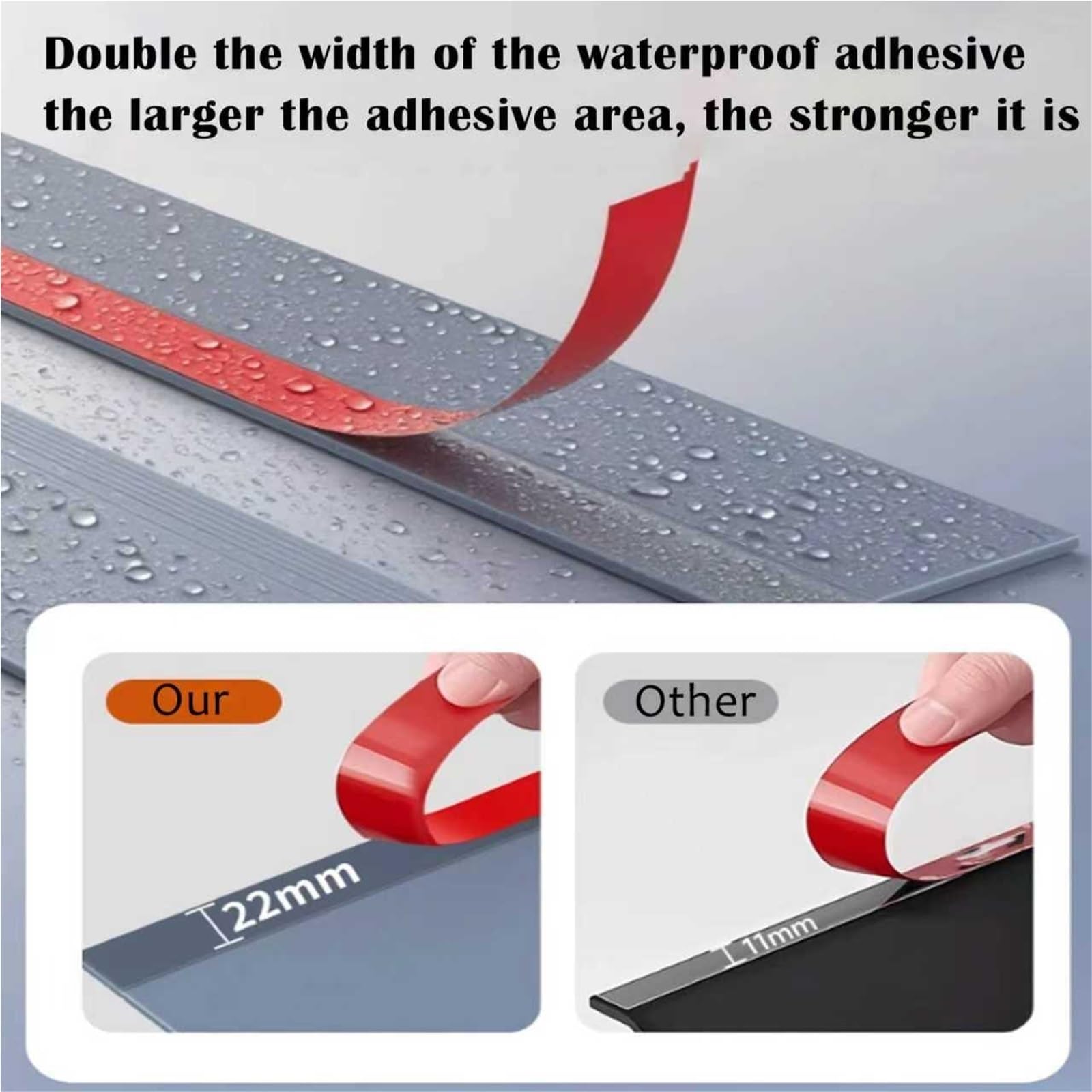 Protector Lluvia Autoadhesivo Multicolor, 70-110mm, 1-5Pz(A 3 Pcs,Width 70mm)