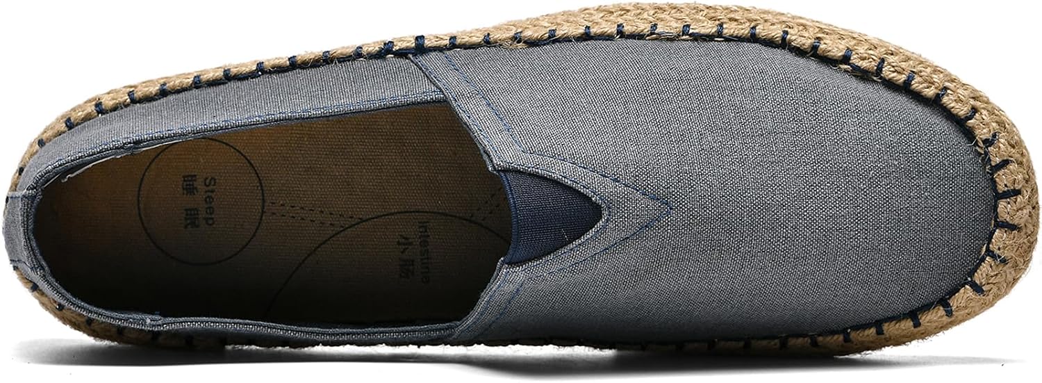 CASMAG Men's Fashion Casual Cloth Shoes Canvas Slip-on Loafers Espadrille Leisure Walking Sneakers Moccasins Boat Shoes - Image 3
