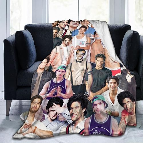 Manta Tyler Posey suave y cómoda manta de forro polar cálida para sofá, oficina, cama, automóvil, campamento, sofá, manta acogedora de felpa para