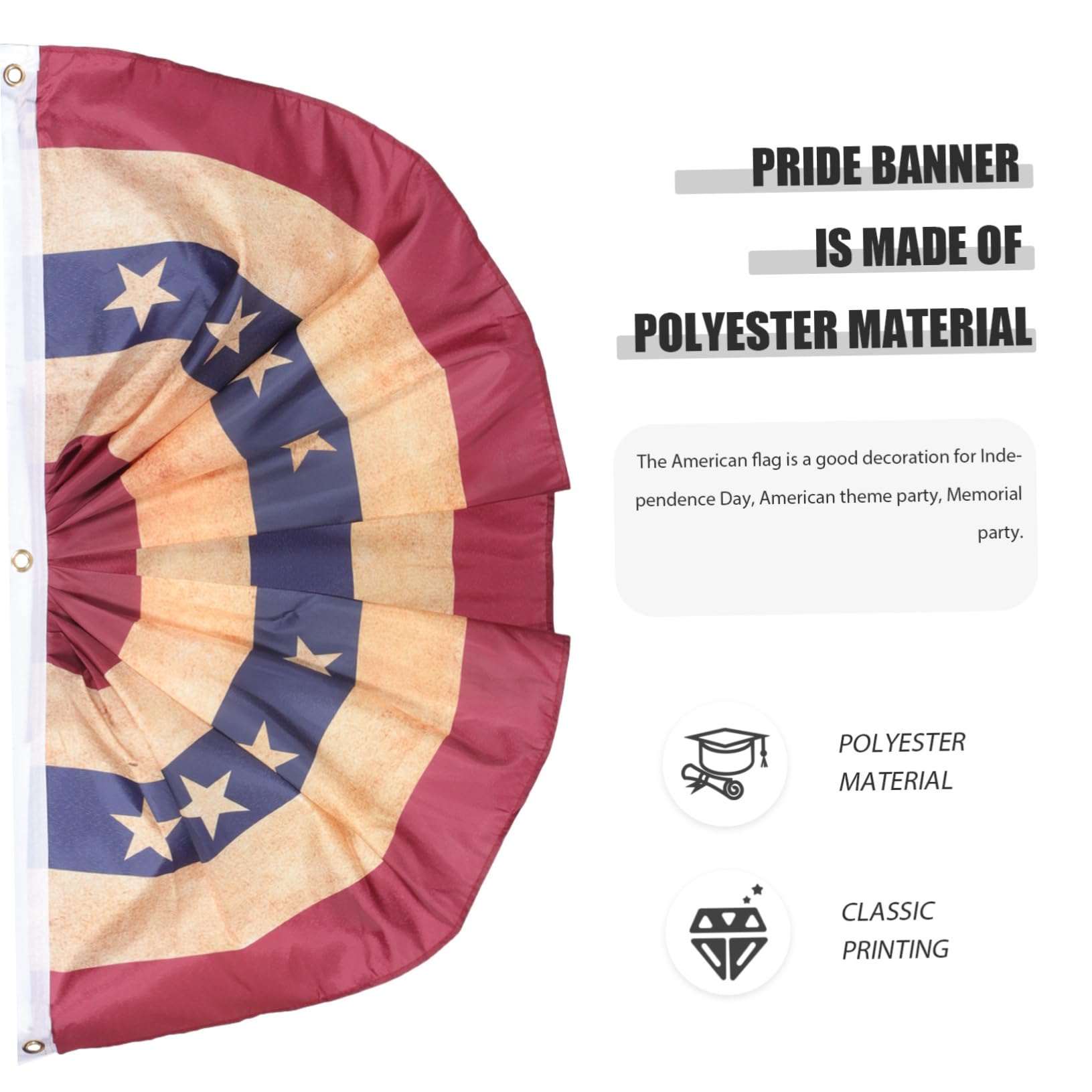 Guirlande Drapeau USA AhfuLife 10m - 30 Drapeaux Américains 14x21cm - Déco 4 Juillet Et Événements Patriotiques