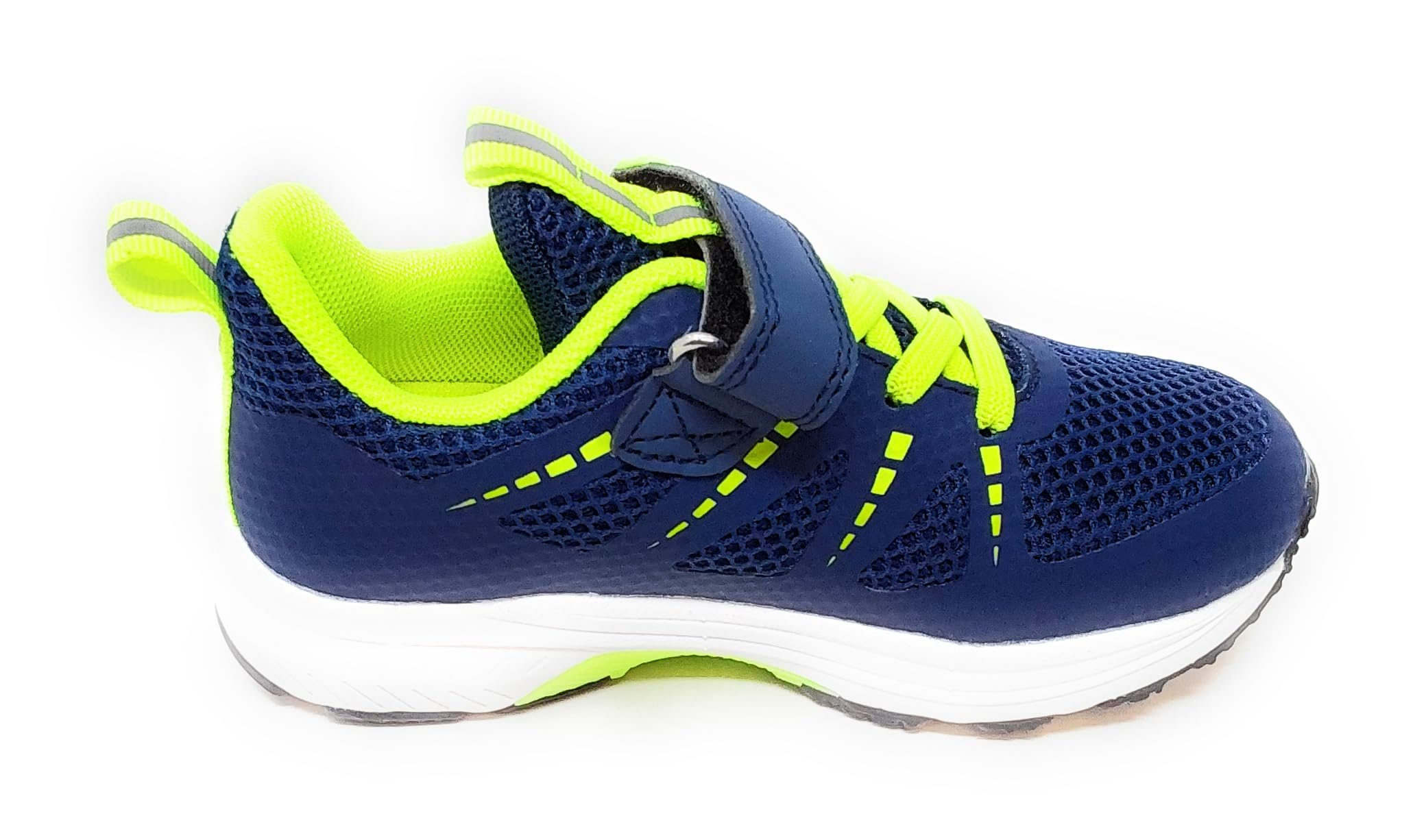 Scarpa Sportiva Modello IMAA3807 Blu Giallo Neon a Lacci Elastici e Strappo