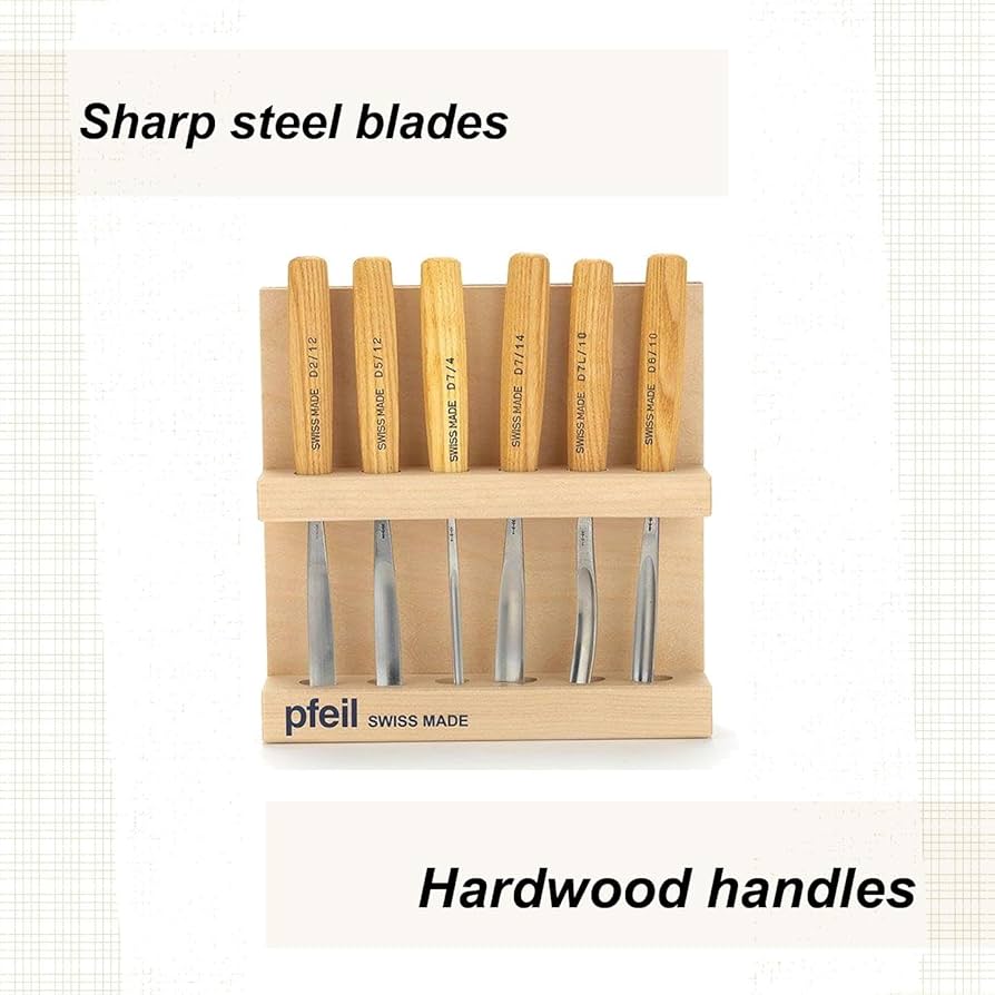 Amazon.co.jp: PFEIL 「スイス製」中間サイズ 彫刻道具 6個