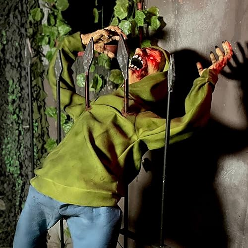 Miniatura 41 de Haunted Hill Farm Caballo mecedor animatrónico de 3.2 pies de altura, animatrónica de Halloween, decoración de película de terror gótica