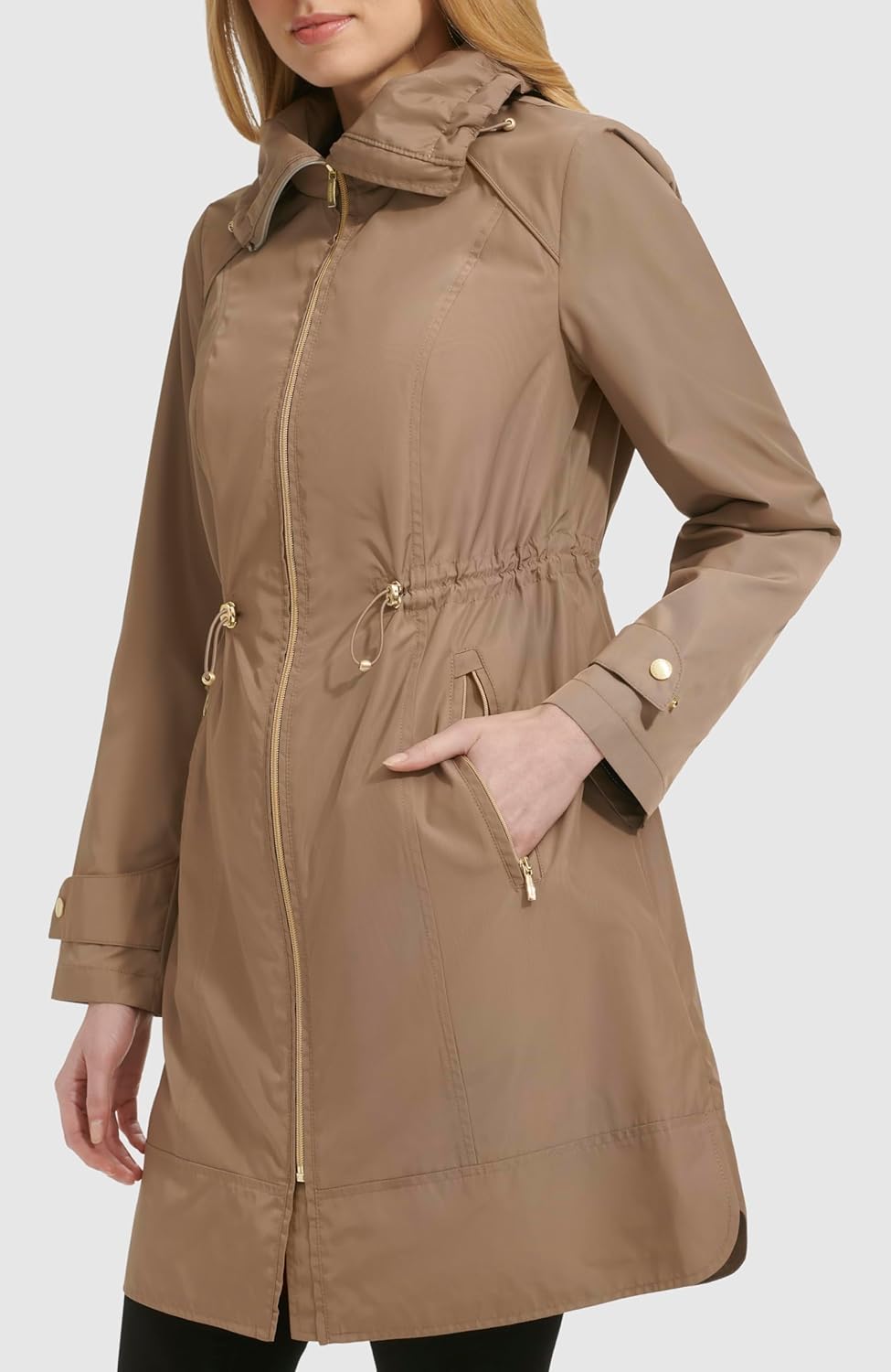 Cole Haan womens Travel Packable Rain Jacket - Image 2