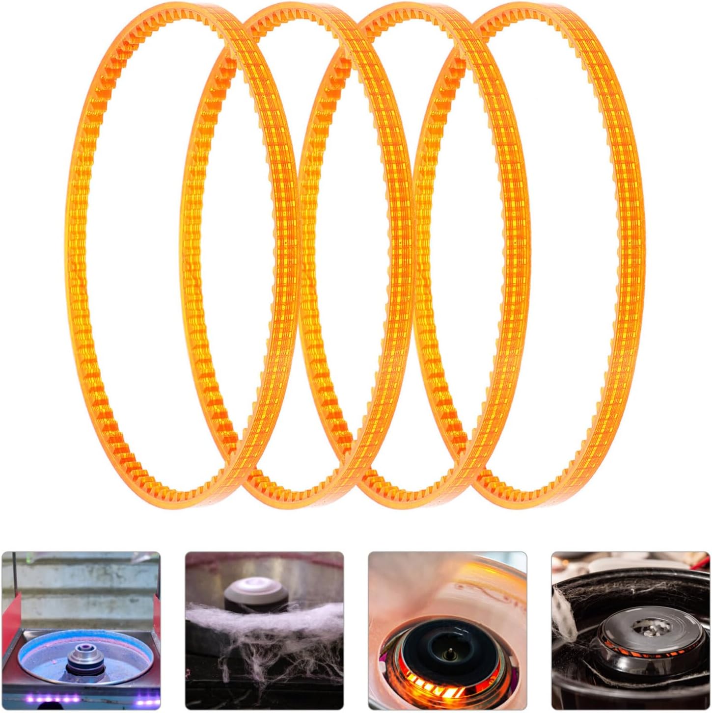 4pcs Cotton Candy Maker Belts Plastic Replacement Parts for Indoor Use image 5