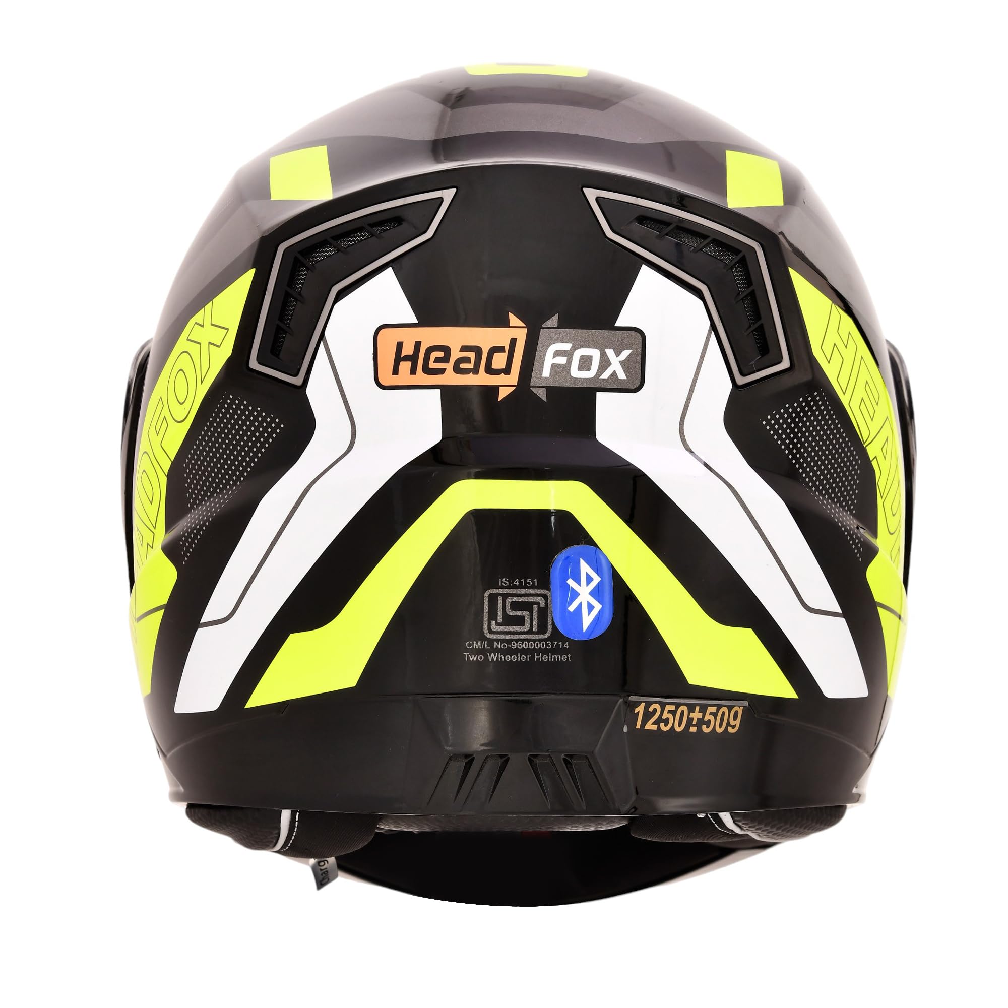 Headfox N2 Road Motorcycle Bluetooth Flip-up ISI Certified Helmet for Men, Connects Two Mobiles at Same Time with Music, Navigation & Waterproof, Compatible with iOS and Android