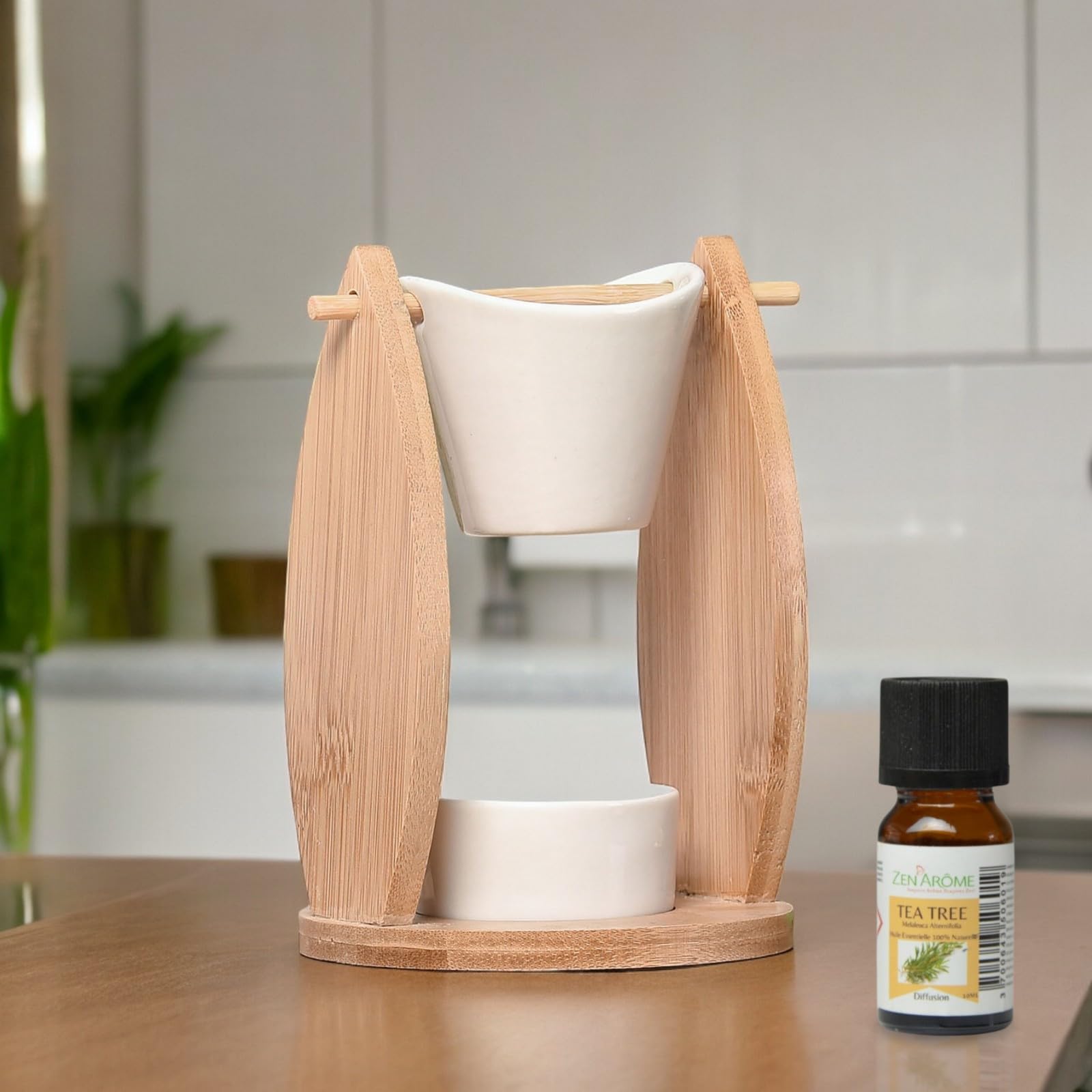 Brule perfumy bambusowe i ceramiczne woal z odpowiednią świecą i trzema topiącymi się w ofercie
