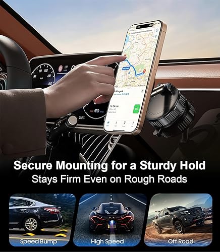 Miniatura 4 de Magsafe - Soporte de teléfono para automóvil con succión magnética al vacío con soporte ajustable de 360, accesorios de automóvil para automóvil,