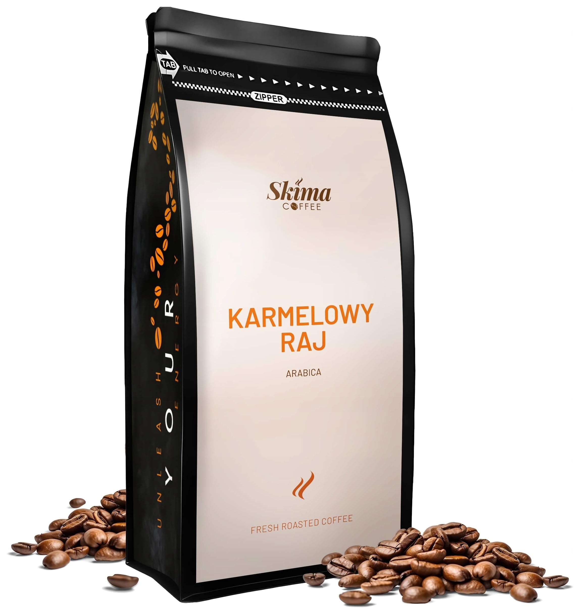 Kawa ziarnista 1kg x3 WANILIOWA CZEKOLADOWA KARMELOWA ARABICA Świeża