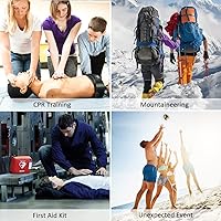 Vista 3 de 28 máscaras faciales de RCP con guantes desechables, llavero de RCP, kit de emergencia desechable para primeros auxilios o entrenamiento de RCP