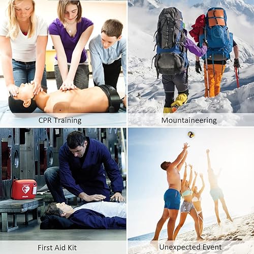 Miniatura 3 de 28 máscaras faciales de RCP con guantes desechables, llavero de RCP, kit de emergencia desechable para primeros auxilios o entrenamiento de RCP