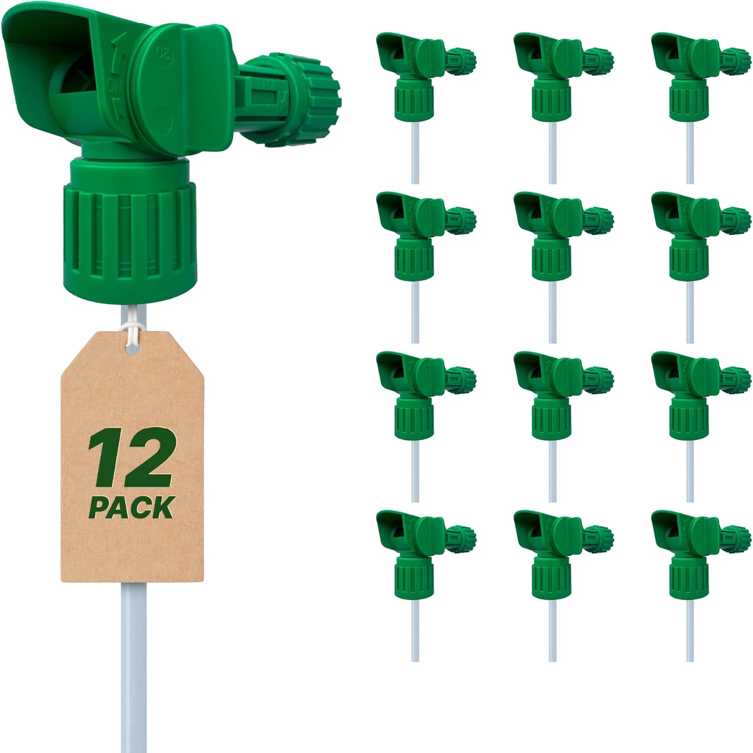 Hose-End Sprayer (12-Pack): Heavy-Duty 28mm 20:1 Ratio Sprayers for Lawn Care, Turf Treatments, and Odor Eliminator Solutions – Leak-Free, Chemical-Resistant Construction