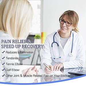 Protle Elbow Brace Compression Support Sleeve (Pair)Pain Relief & Inflammation from Tendonitis, Tennis, Golf Elbow, Arthritis. Provide Protection for Workout, Weightlifting, Tennis