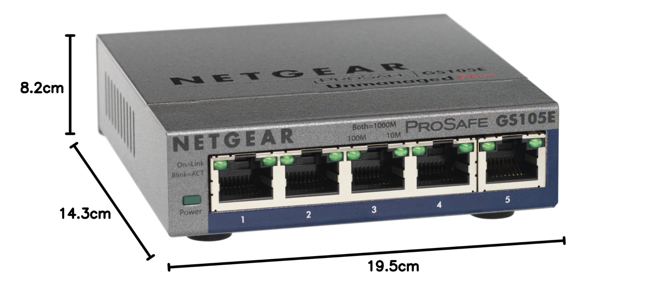 Netgear GS105E Switch ProSafe PLUS Gigabit Ethernet, 5 Porte