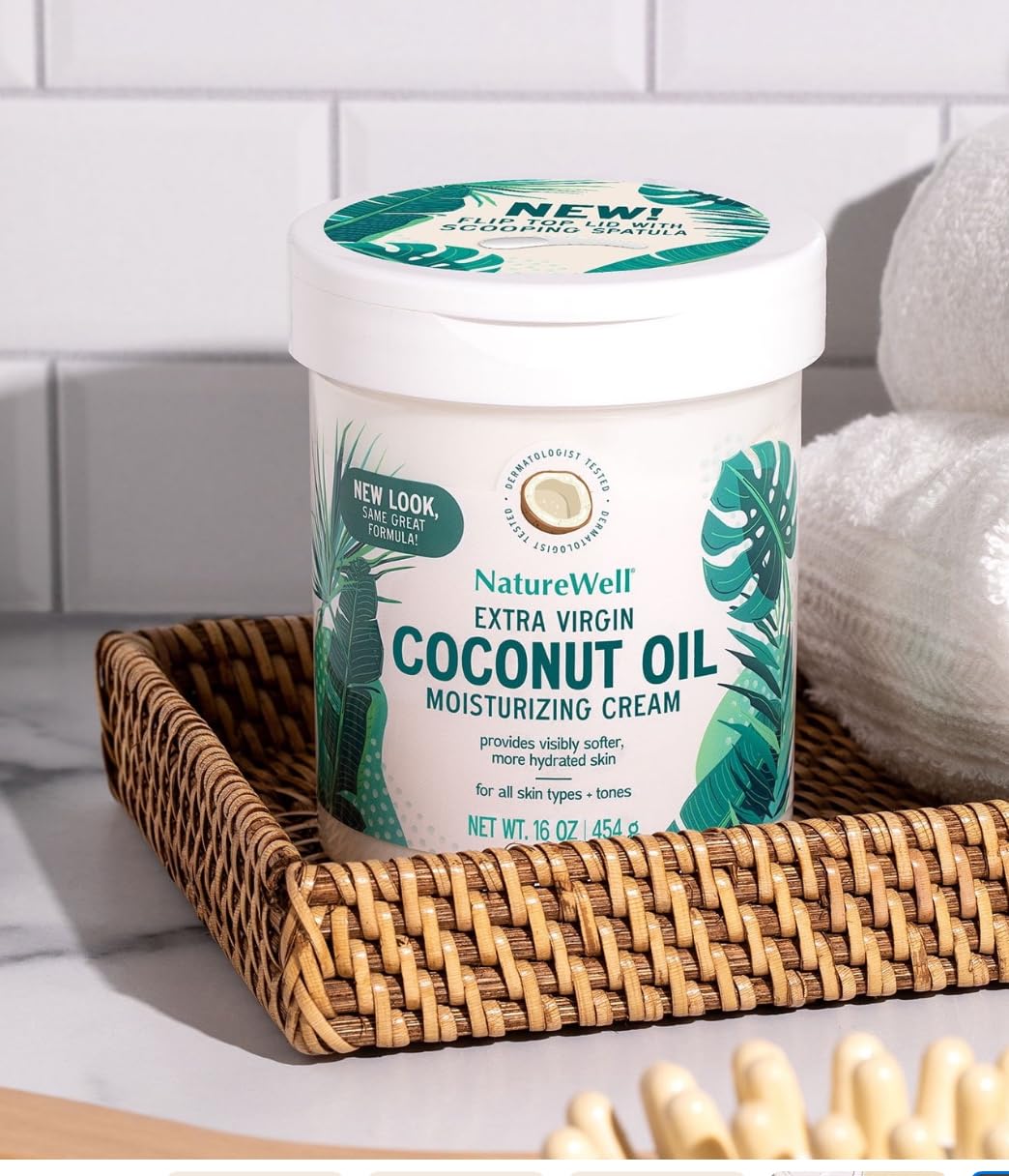 Nature Well Extra-Virgin Coconut Oil Moisturizing Cream 3 Packs (16 oz.) .Packed with proven antioxidants,