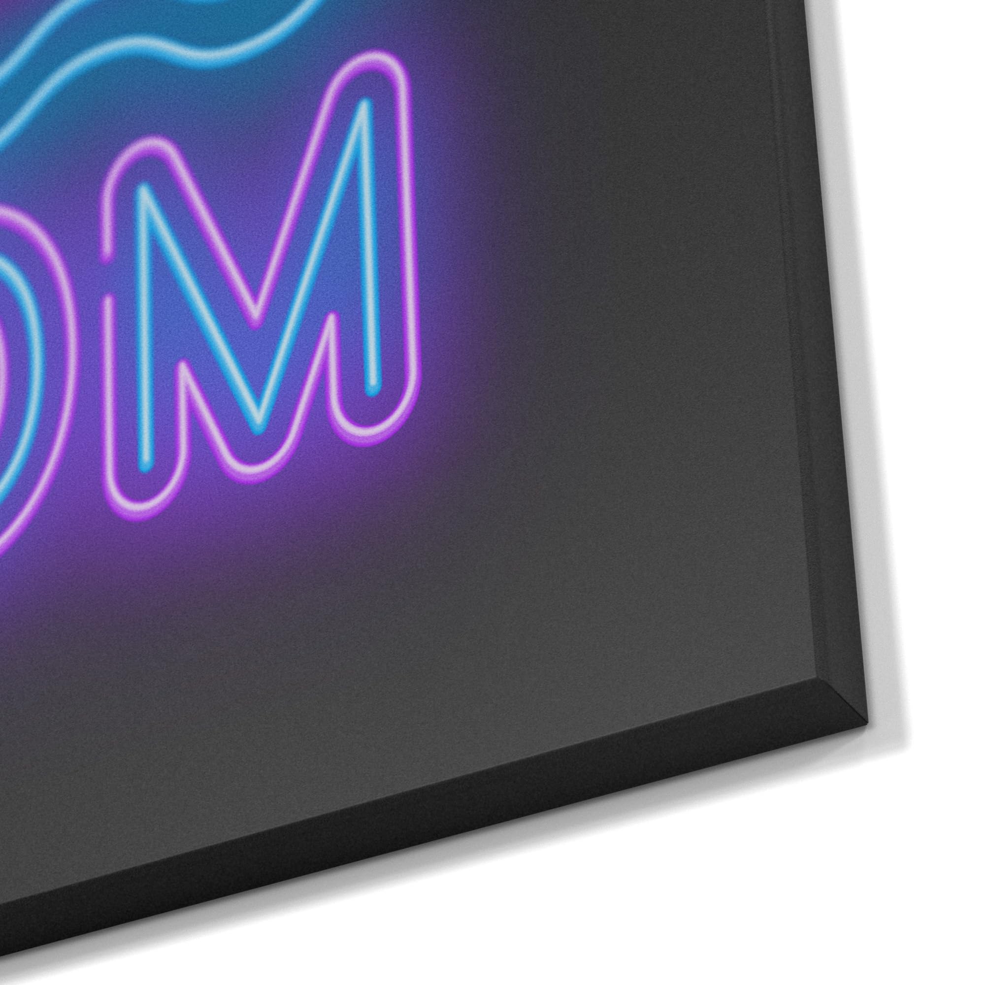 DEQORI Pizarra magnética con impresión UV | diseño "Neon Game Room" | diseño rectangular de 90 x 60 cm | tiza pizarra metálica se puede escribir – Decoración de pared para cocina, pasillo, habitación