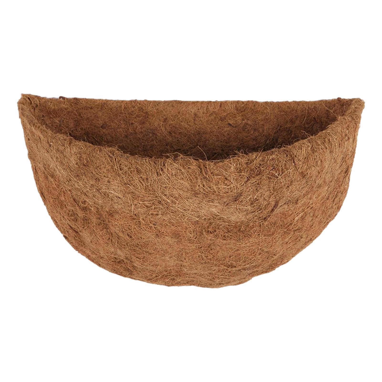 Generisch Hanging Basket Liner, Coconut Liner, Semi-Circular Natural Coco Liner, Hanging Basket Liner, Hanging Baskets for Hanging Coconut Mat, Round Coco Liner for Flower Pot, Hanging - Pack of 2