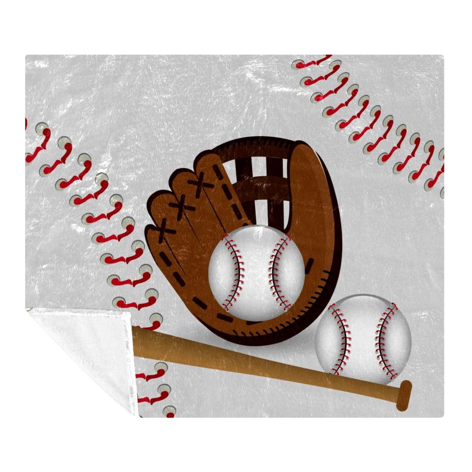 Couverture polaire gant de baseball anti-froid microfibre pour lit