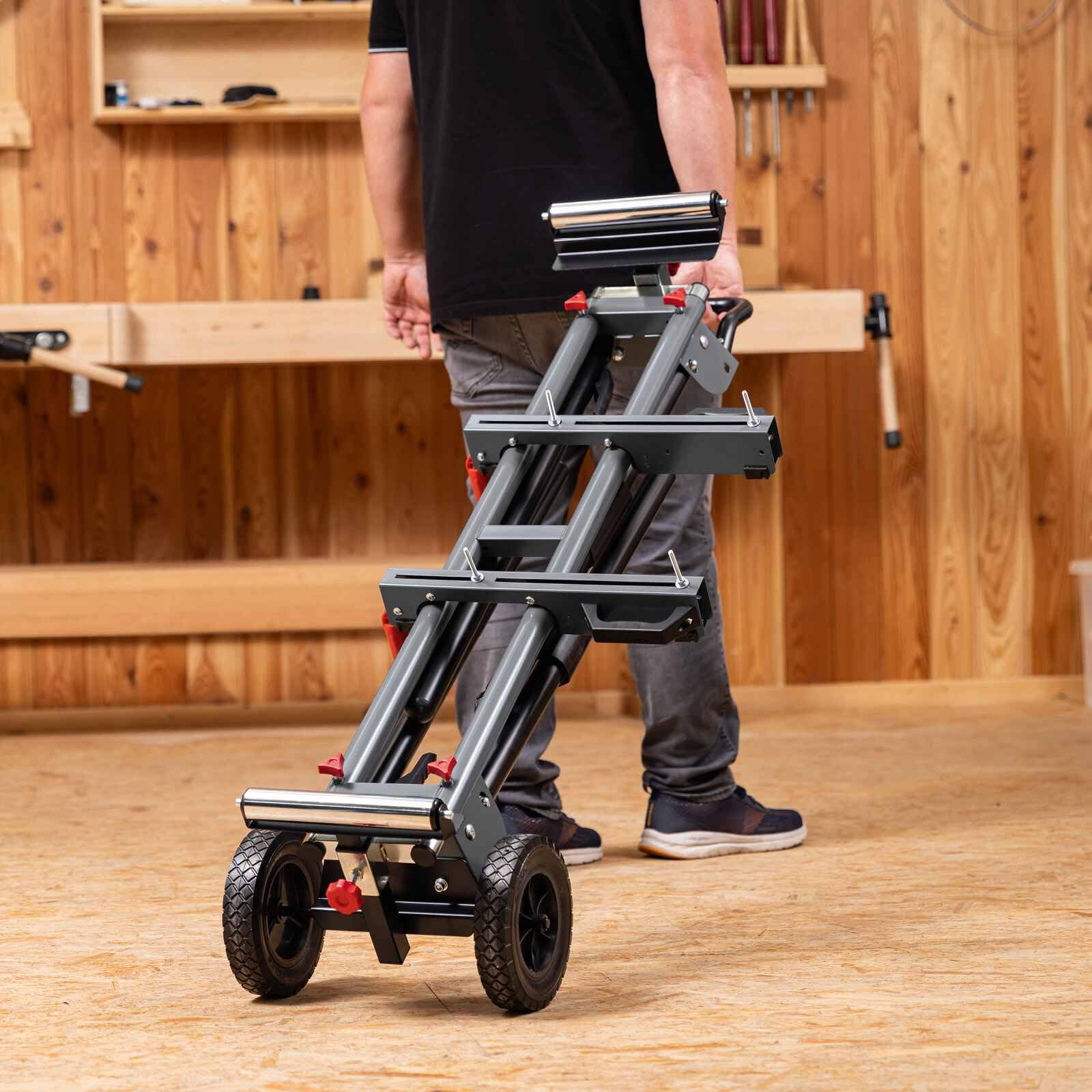 Practixx Support universel PX-UG2000R - Capacité de charge 200 kg - Support de machines - Scies à onglet - Dispositif de déplacement - Pliable