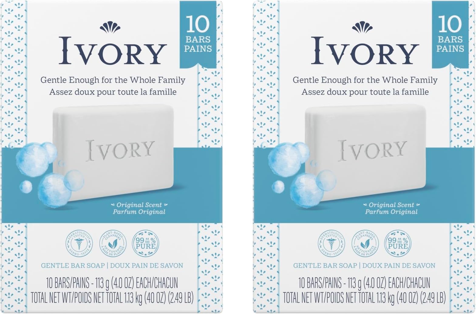 Clean Original Bar Soap, 4 Ounce, 10 Count (Pack of 2) Total 20 Bars