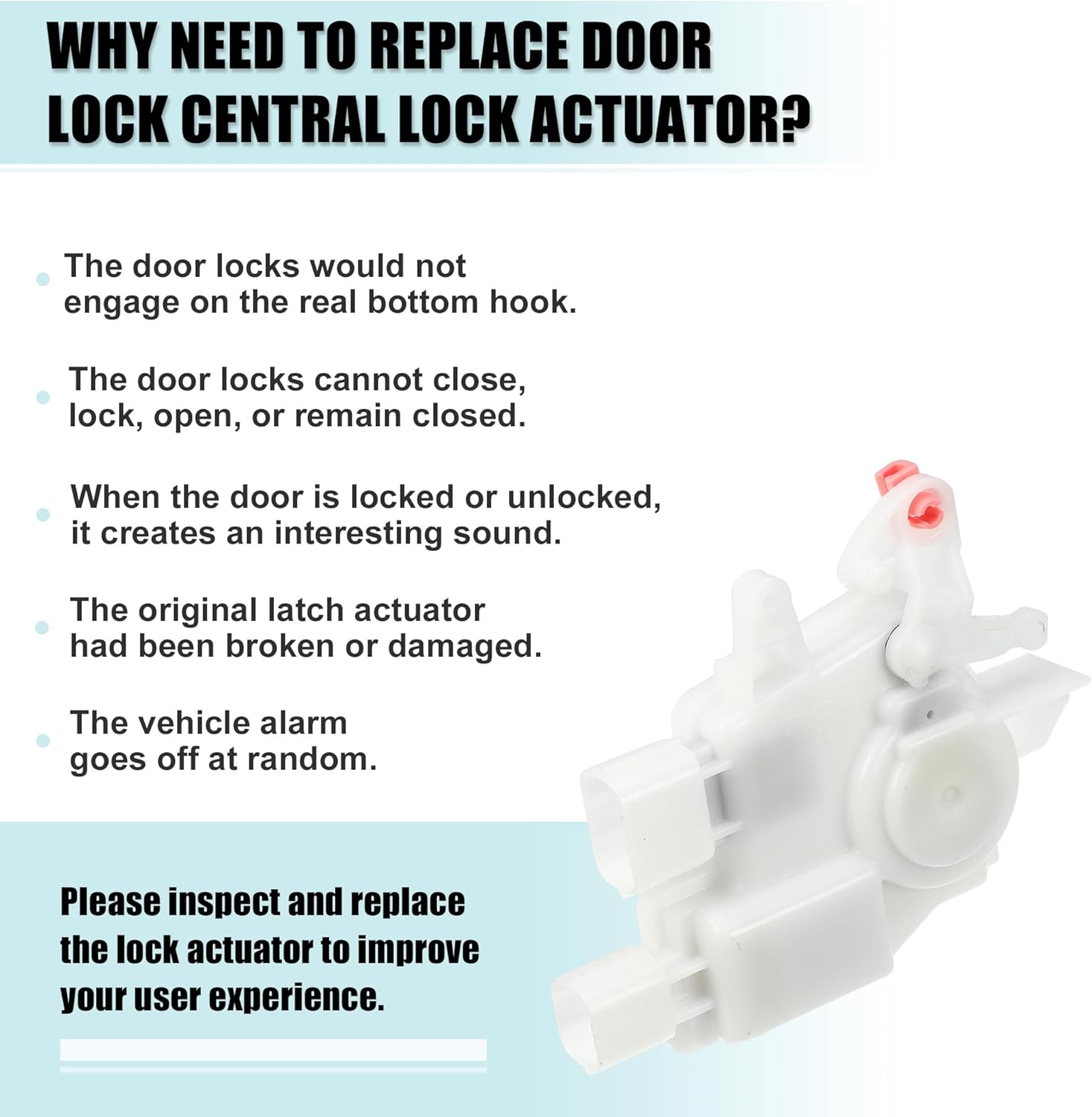 ACROPIX Front Rear Left Right Door Latch Actuator Door Lock Central Lock Actuator White Fit for Honda Accord 2003-2007 No.72115SDAA01/72155SDAA01 - Pack of 4