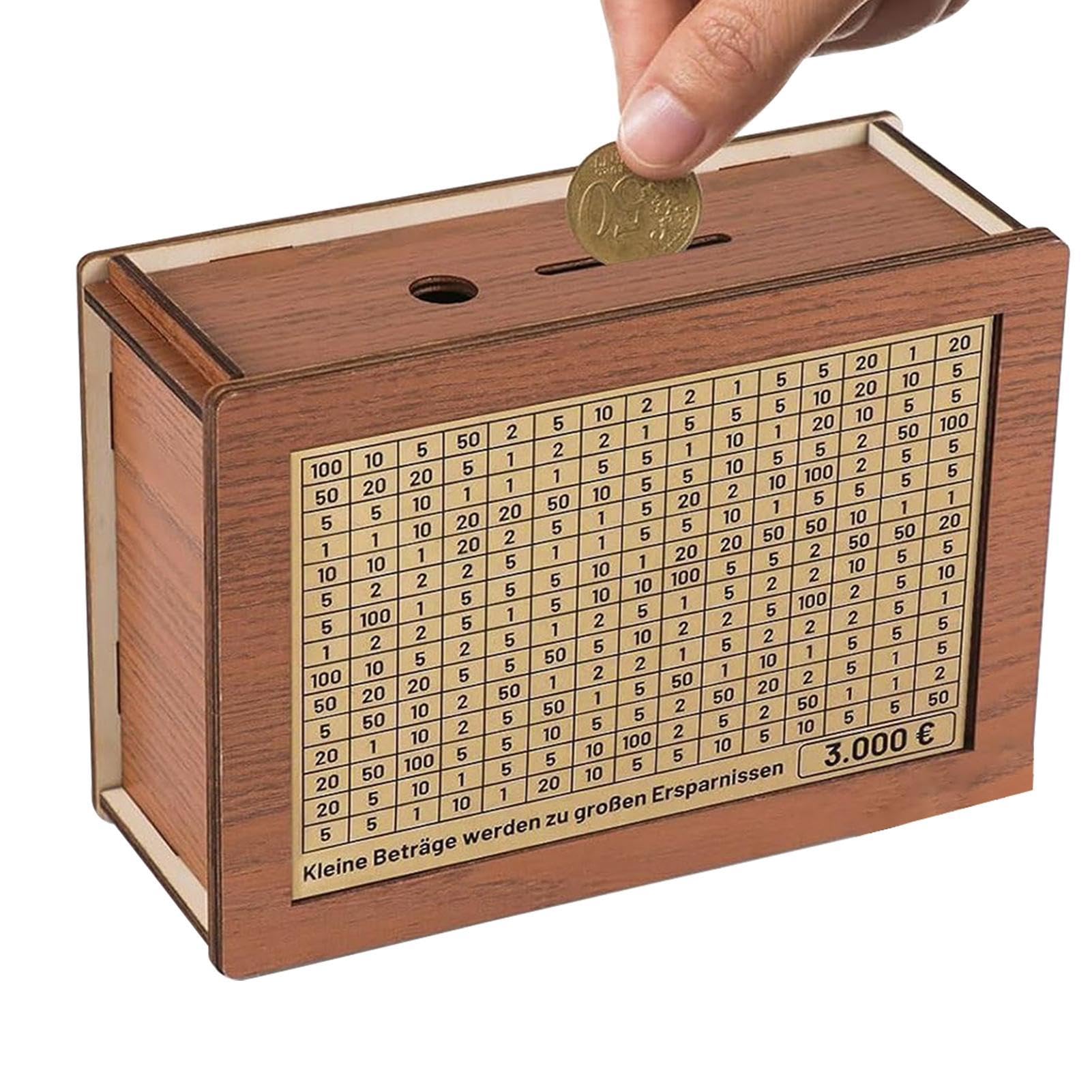 Salvadanaio Personalizzato In Legno Con Nome - Forma Di Lettera A-Z - Con Finestra Trasparente - Regalo Per Bambini E Adulti - 3