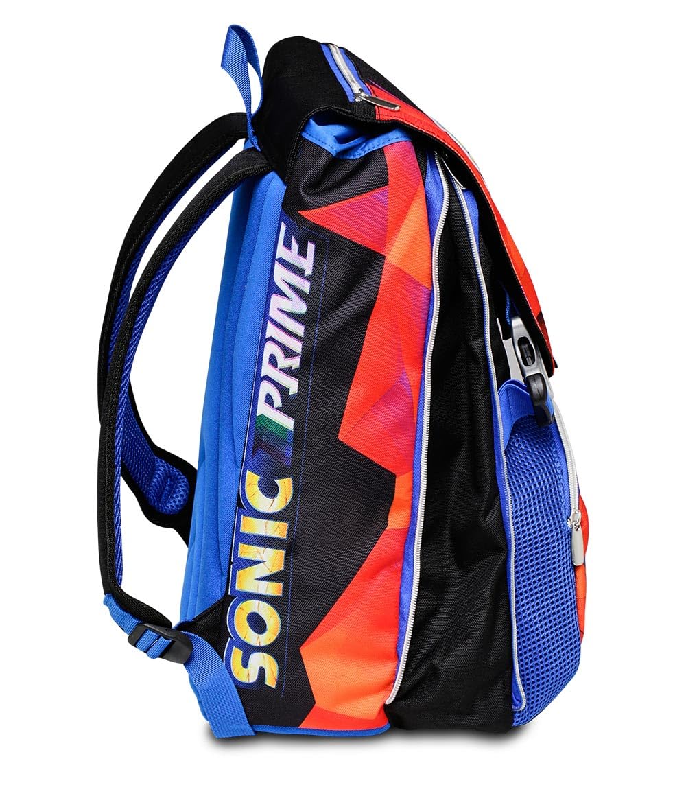 Seven Sonic Rucksack für Schule, Sport & Freizeit, Erweiterbarer Schulranzen, Geräumige Schultasche für Teenager, Kinder Mädchen und Jungen, Extra Platz, Trinkflaschenfach