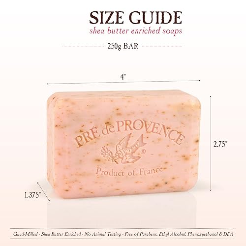 Miniatura 51 de Pre de Provence - Barra de jabón francesa artesanal enriquecida con manteca de karité, lirio de tigre, 8.81 oz Amande,Coconut,Pomelo,Miel