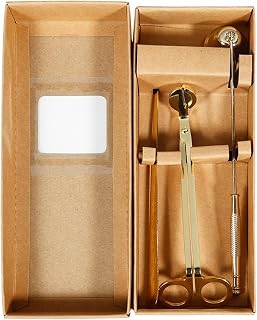 Candle Wick Trimmer and Snuffer, Dipper, Wick Care Accessory Set, Gold-Plated,(Cut+Hook+Bell)