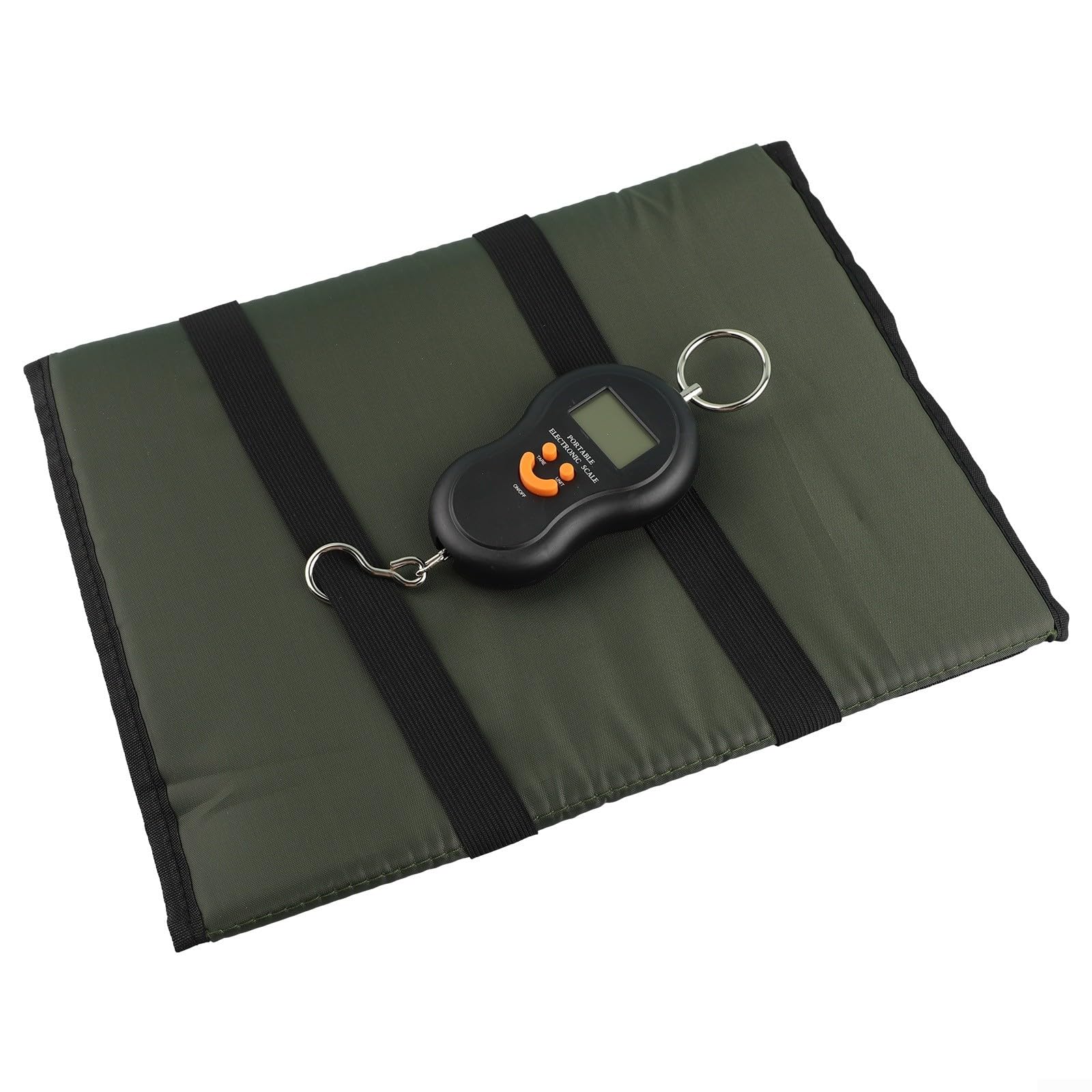 Tapis d'atterrissage pliable pour la pêche à la carpe avec balance numérique, kit de protection léger pour pêcheurs à la ligne (noir)