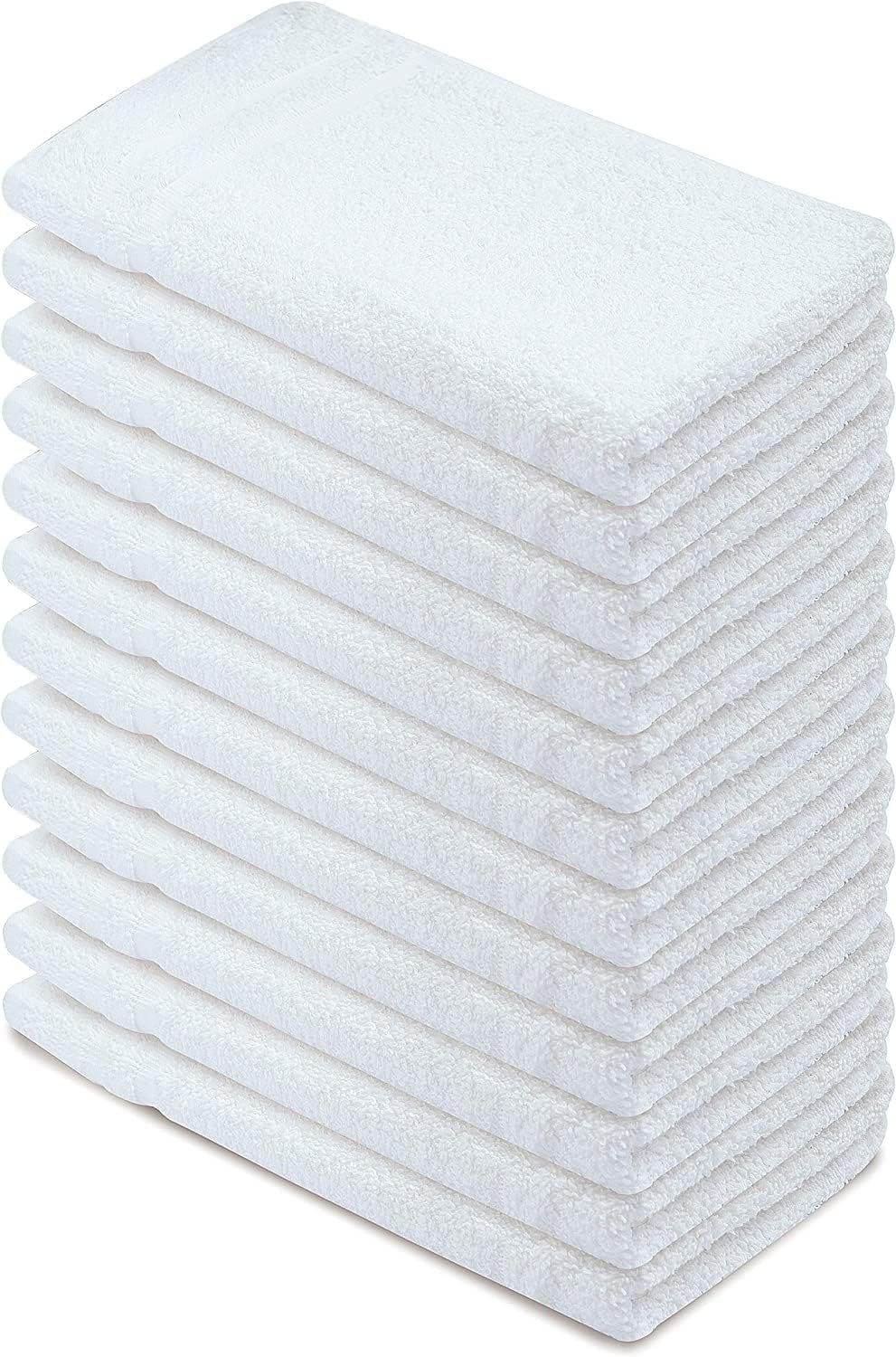 Amazon.com: Klip Hub White Hand Towels for Bathroom Pack of 24, Cotton ...