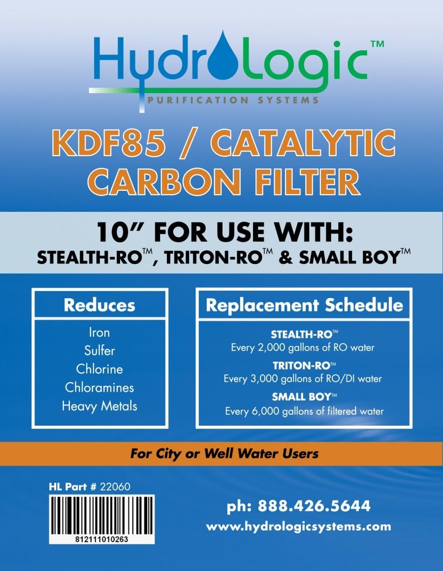 Hydro logic Stealth KDF85 Carbon Filter 728975