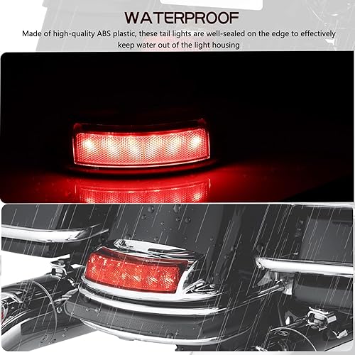 Miniatura 4 de Luces de punta de guardabarros ahumadas, luces LED delanteras blancas compatibles con Harley FLHP Touring Road King FLHR Electra Glide Classic Ultra