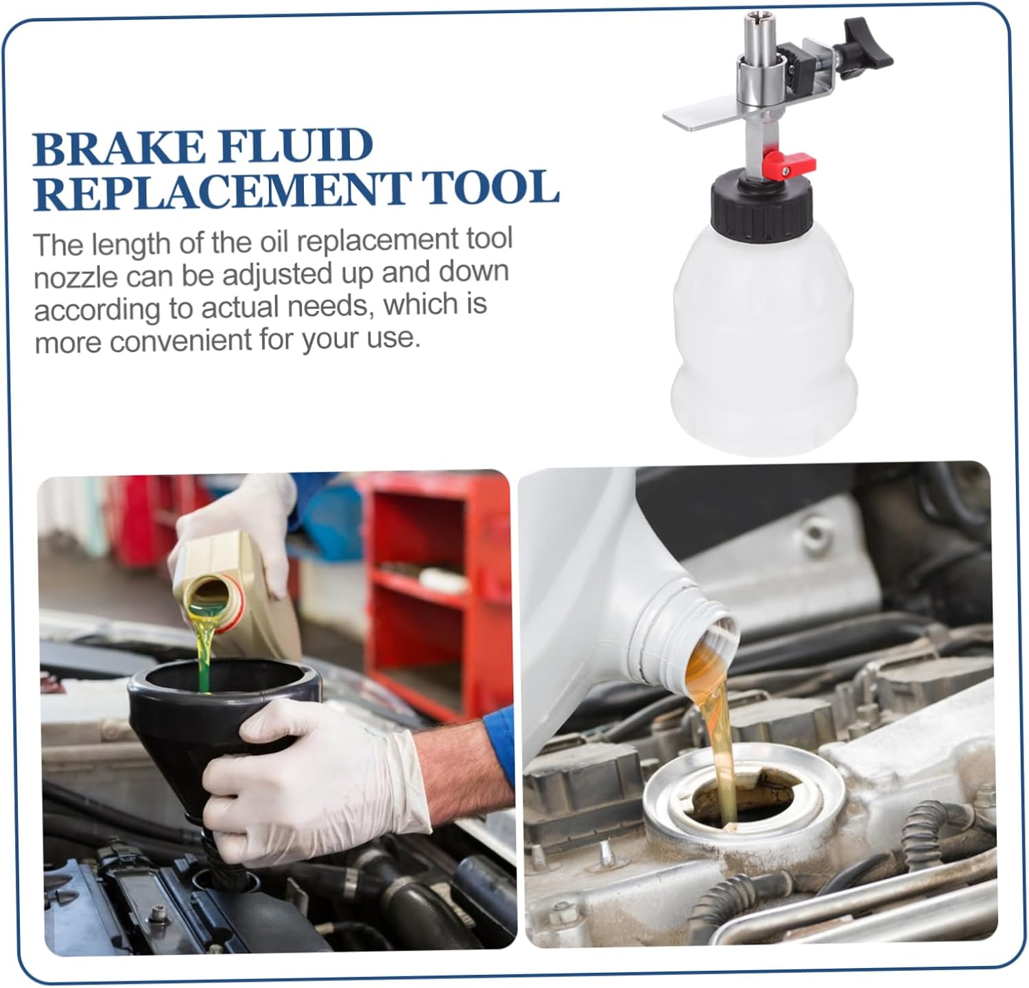 1pc Brake Fluid Change Tool Auto Brake Oil Refiller for Cars Fluid Pot Convenient Filling for Vehicle Maintenance