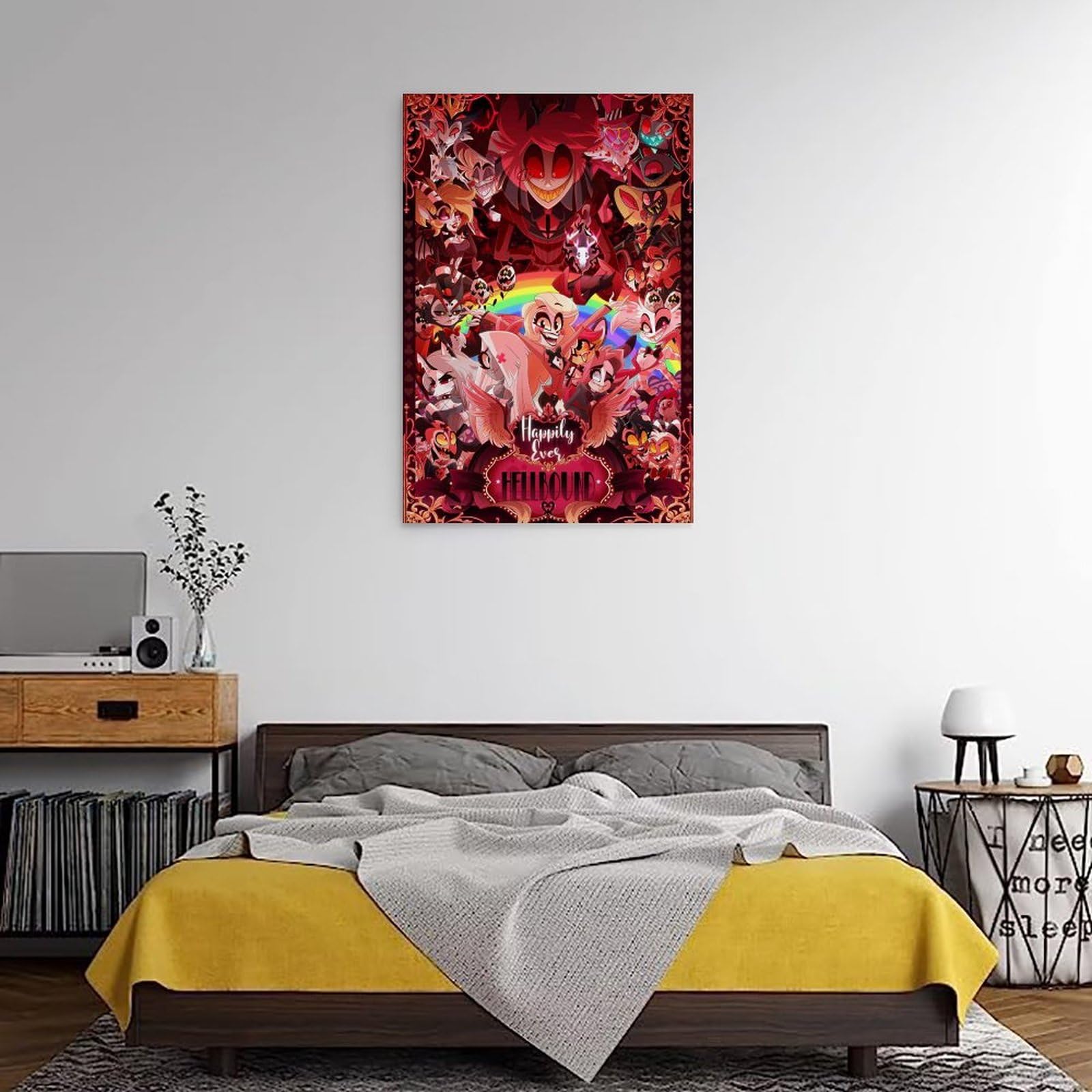 Poster Tela Hazbin Hotel 30x45 Cm – Stampa Artistica Senza Cornice, Tema Anime, Decorazione Da Parete Per Camera E Soggiorno