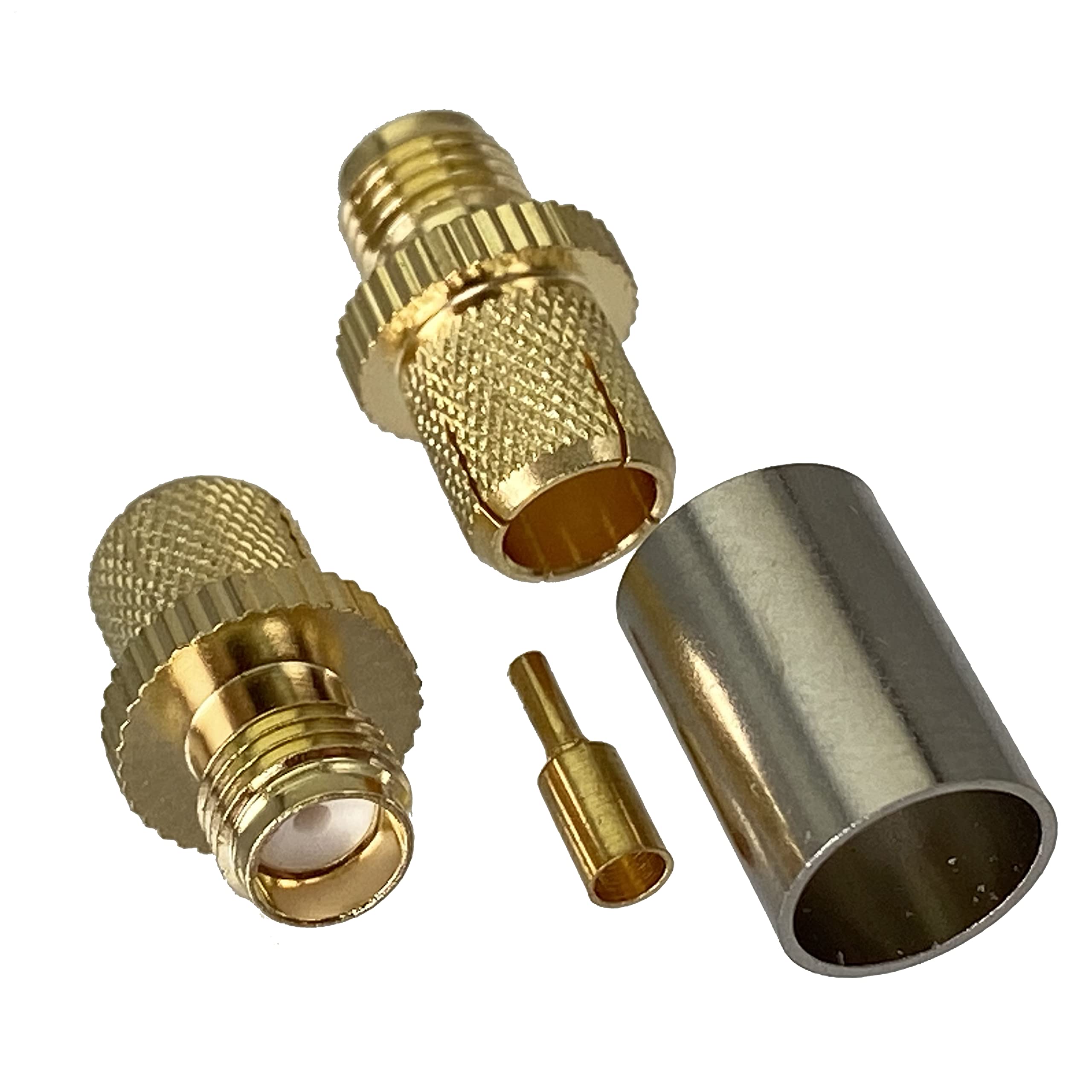 1Pcs Connector SMA Female Jack Crimp RG5 RG6 5D-FB LMR300 Cable RF Coaxial Wire Terminals Straight