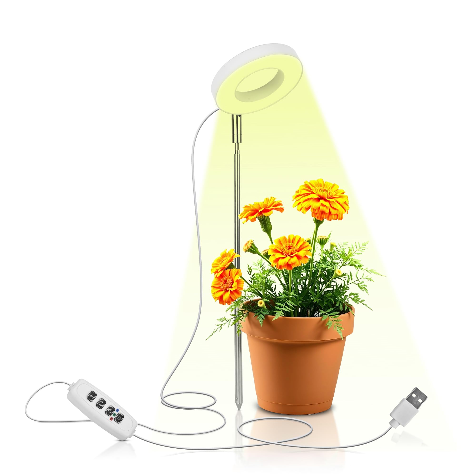 Blackt Electrotech BT29PLE Full Spectrum Plant Grow Light – Adjustable Height, Automatic Timer, USB Powered 5V Safe Voltage for Indoor/Outdoor Plants (1)-image-11