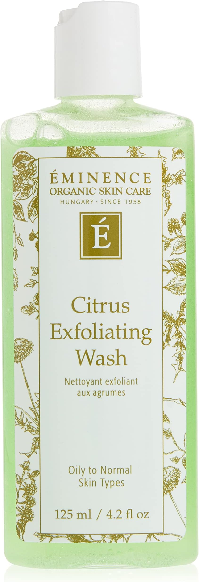 Eminence Organic Skincare Citrus exfoliating wash 4.2oz, 4.2 Ounce
